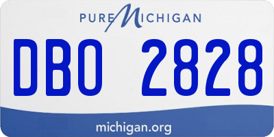 MI license plate DBO2828