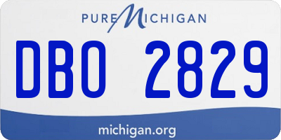 MI license plate DBO2829