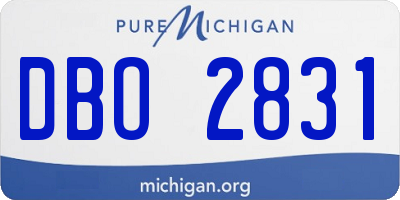 MI license plate DBO2831
