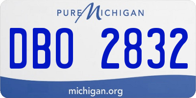 MI license plate DBO2832