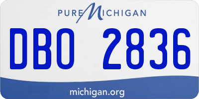 MI license plate DBO2836