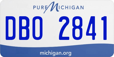 MI license plate DBO2841