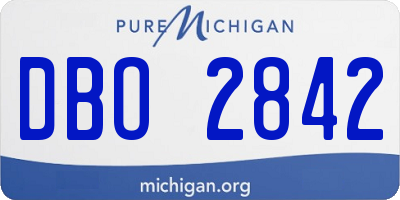 MI license plate DBO2842