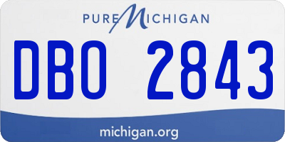 MI license plate DBO2843