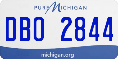 MI license plate DBO2844