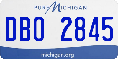 MI license plate DBO2845