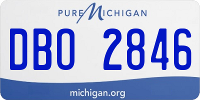 MI license plate DBO2846