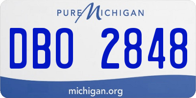 MI license plate DBO2848