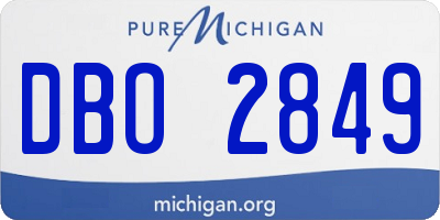 MI license plate DBO2849