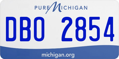MI license plate DBO2854