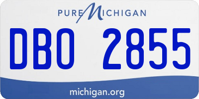 MI license plate DBO2855