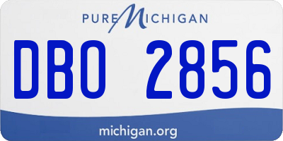 MI license plate DBO2856