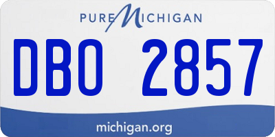 MI license plate DBO2857