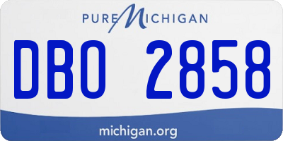 MI license plate DBO2858