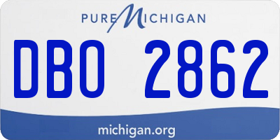 MI license plate DBO2862