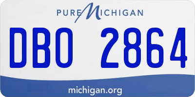 MI license plate DBO2864