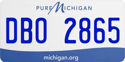 MI license plate DBO2865