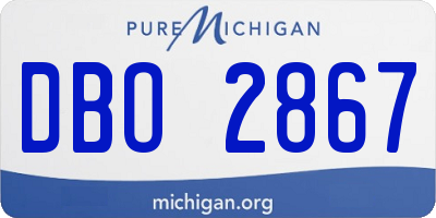 MI license plate DBO2867