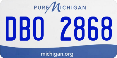 MI license plate DBO2868
