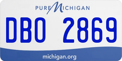 MI license plate DBO2869