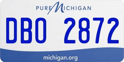 MI license plate DBO2872
