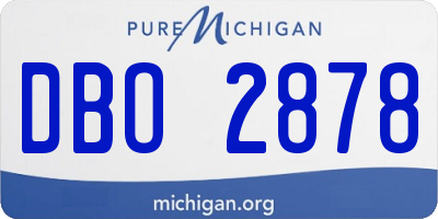 MI license plate DBO2878