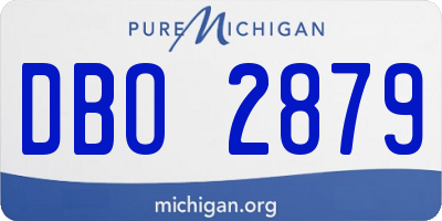 MI license plate DBO2879