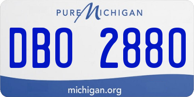MI license plate DBO2880