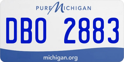 MI license plate DBO2883
