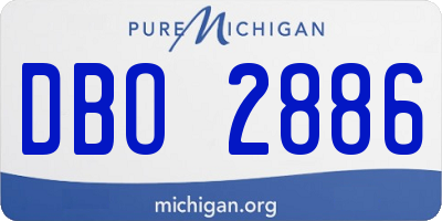 MI license plate DBO2886