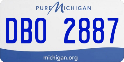 MI license plate DBO2887
