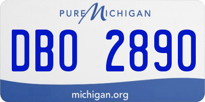 MI license plate DBO2890
