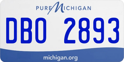 MI license plate DBO2893