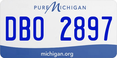 MI license plate DBO2897