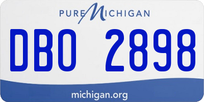 MI license plate DBO2898