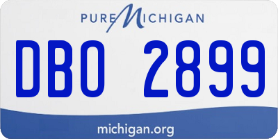 MI license plate DBO2899