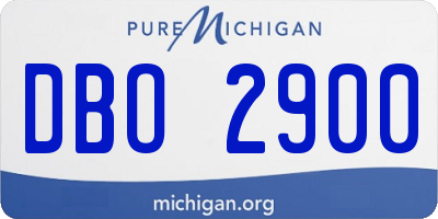 MI license plate DBO2900