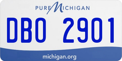MI license plate DBO2901