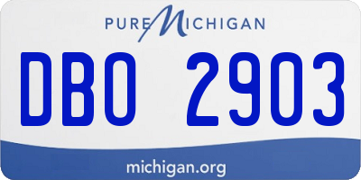 MI license plate DBO2903