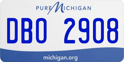 MI license plate DBO2908