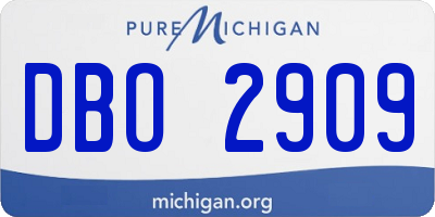 MI license plate DBO2909