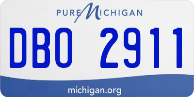 MI license plate DBO2911