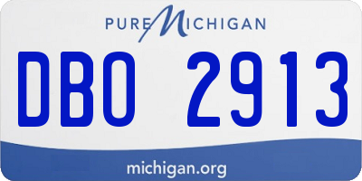 MI license plate DBO2913