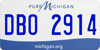 MI license plate DBO2914