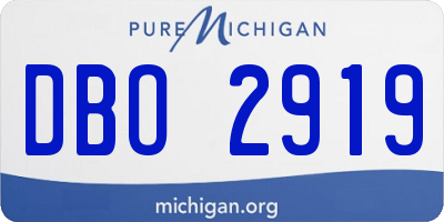 MI license plate DBO2919