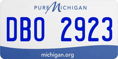 MI license plate DBO2923