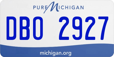 MI license plate DBO2927