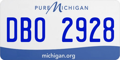 MI license plate DBO2928