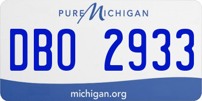 MI license plate DBO2933
