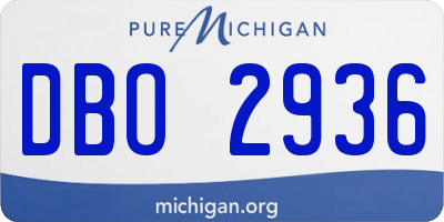 MI license plate DBO2936